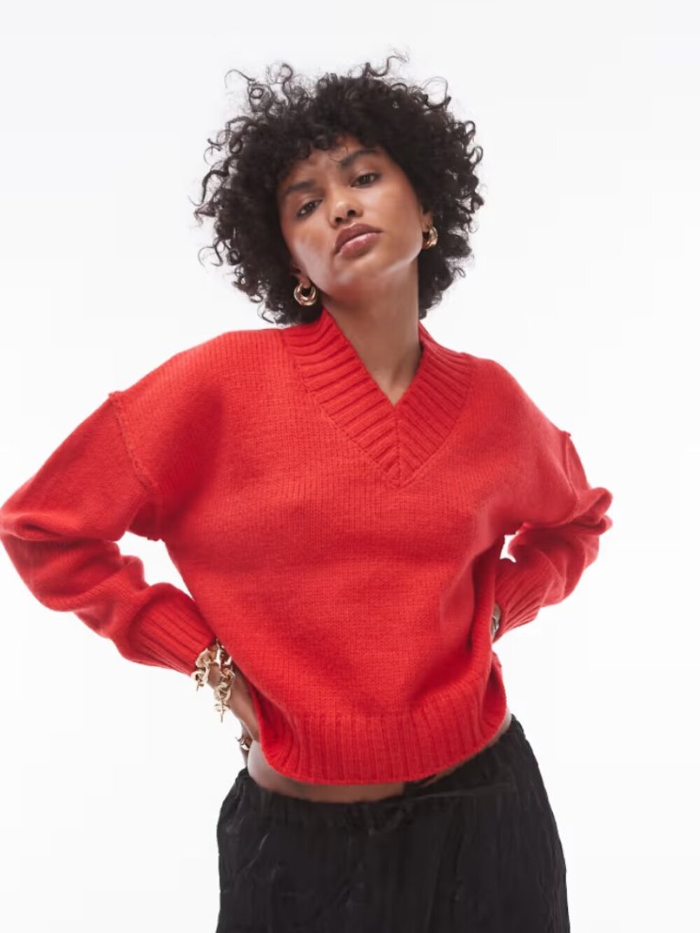 Topshop Small Red Sweater
